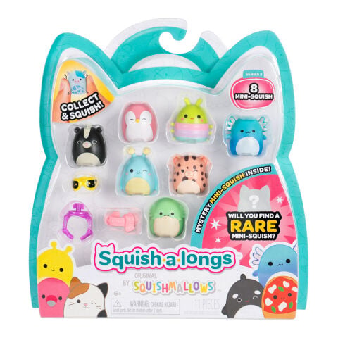 Squish-a-longs 8 Figür + Yüzük Set Seri 3