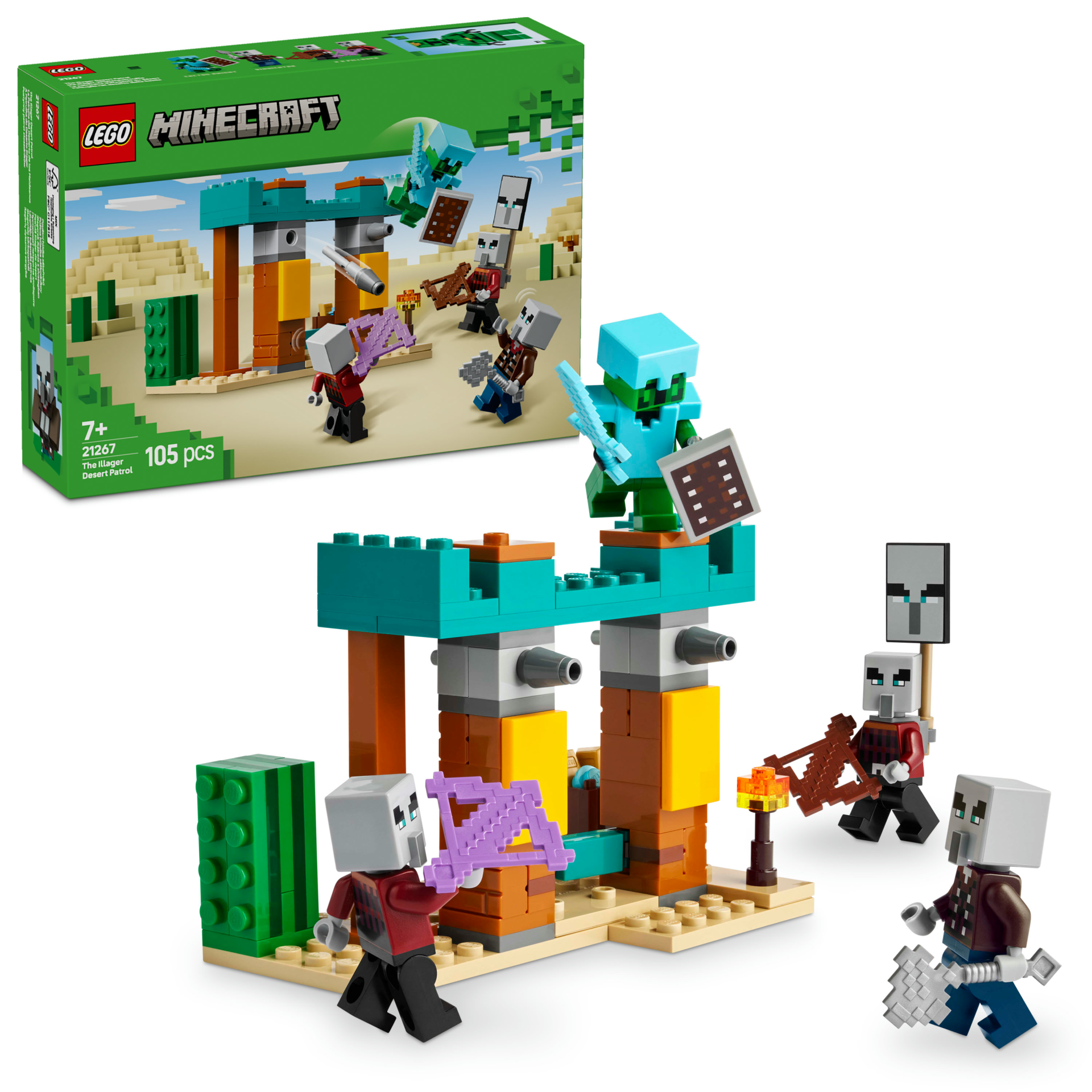 LEGO® Minecraft® Serseri Köylü Çöl Devriyesi Çocuklar için Oyun Seti 21267