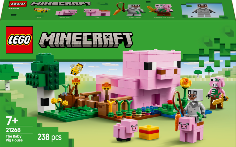 LEGO® Minecraft® Yavru Domuz Evi Çocuklar için Hayvanlı Yapım Oyuncağı 21268