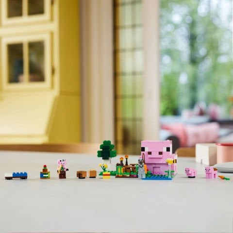LEGO® Minecraft® Yavru Domuz Evi Çocuklar için Hayvanlı Yapım Oyuncağı 21268