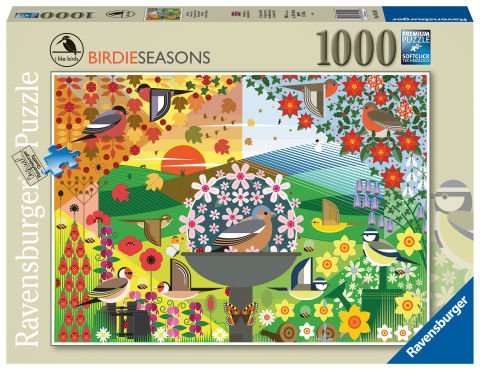 1000 Parça Puzzle Kuşlar ve Çiçekler