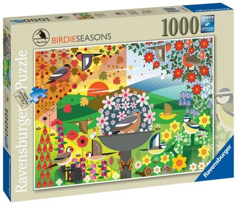 1000 Parça Puzzle Kuşlar ve Çiçekler