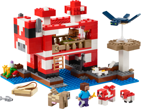 LEGO® Minecraft® Mooshroom Evi Çocuklar için Ada Oyuncağı 21270
