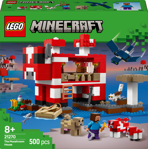LEGO® Minecraft® Mooshroom Evi Çocuklar için Ada Oyuncağı 21270