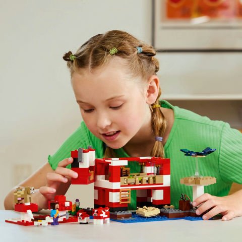 LEGO® Minecraft® Mooshroom Evi Çocuklar için Ada Oyuncağı 21270