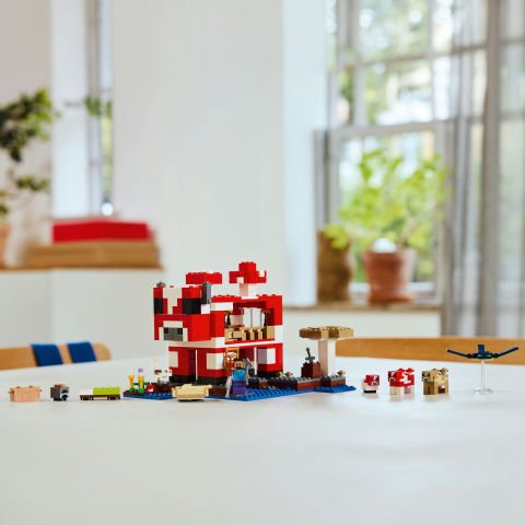 LEGO® Minecraft® Mooshroom Evi Çocuklar için Ada Oyuncağı 21270