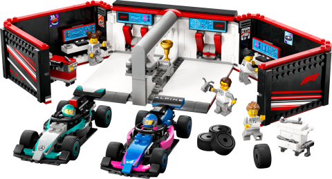 LEGO® City F1® Garajı ve Mercedes-AMG ve Alpine Arabaları Oyun Seti 60444