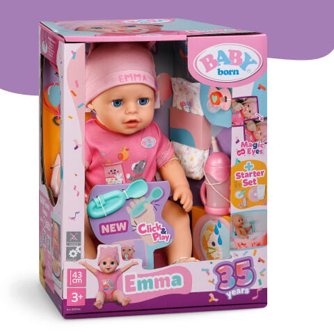 Baby born 43cm Emma Bebeği - Tut & Oyna Serisi