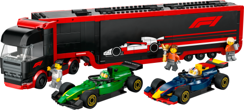 LEGO® City RB20 ve AMR24 F1® Arabalı F1® Kamyonu Yarış Taşıma Seti 60445