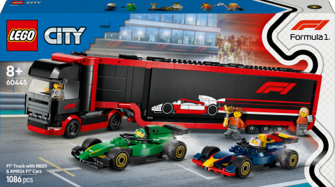 LEGO® City RB20 ve AMR24 F1® Arabalı F1® Kamyonu Yarış Taşıma Seti