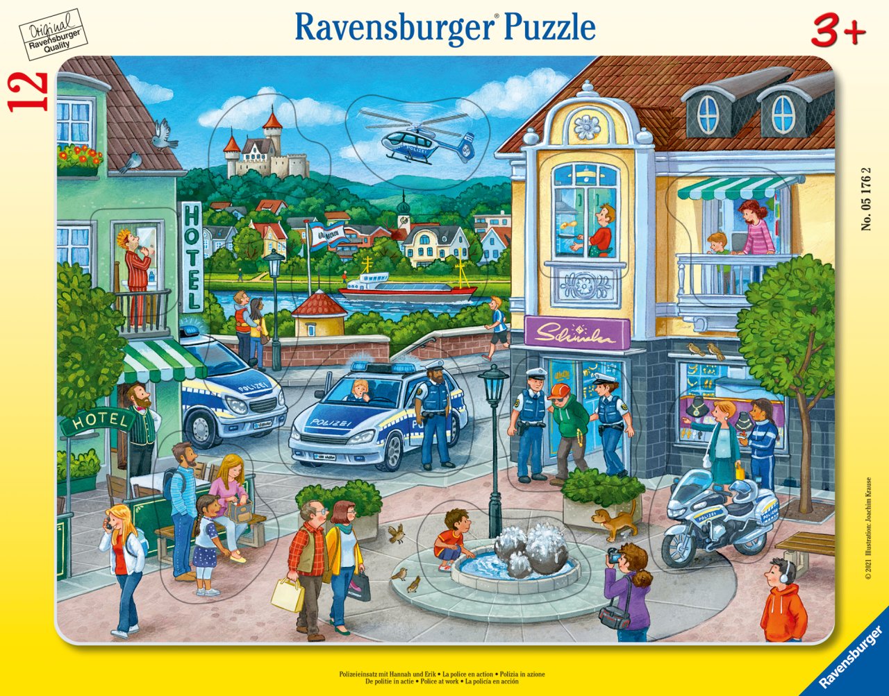 Ravensburger 12 Parçalı Büyük Çerçeveli Puzzle Polisler ve Çocuklar