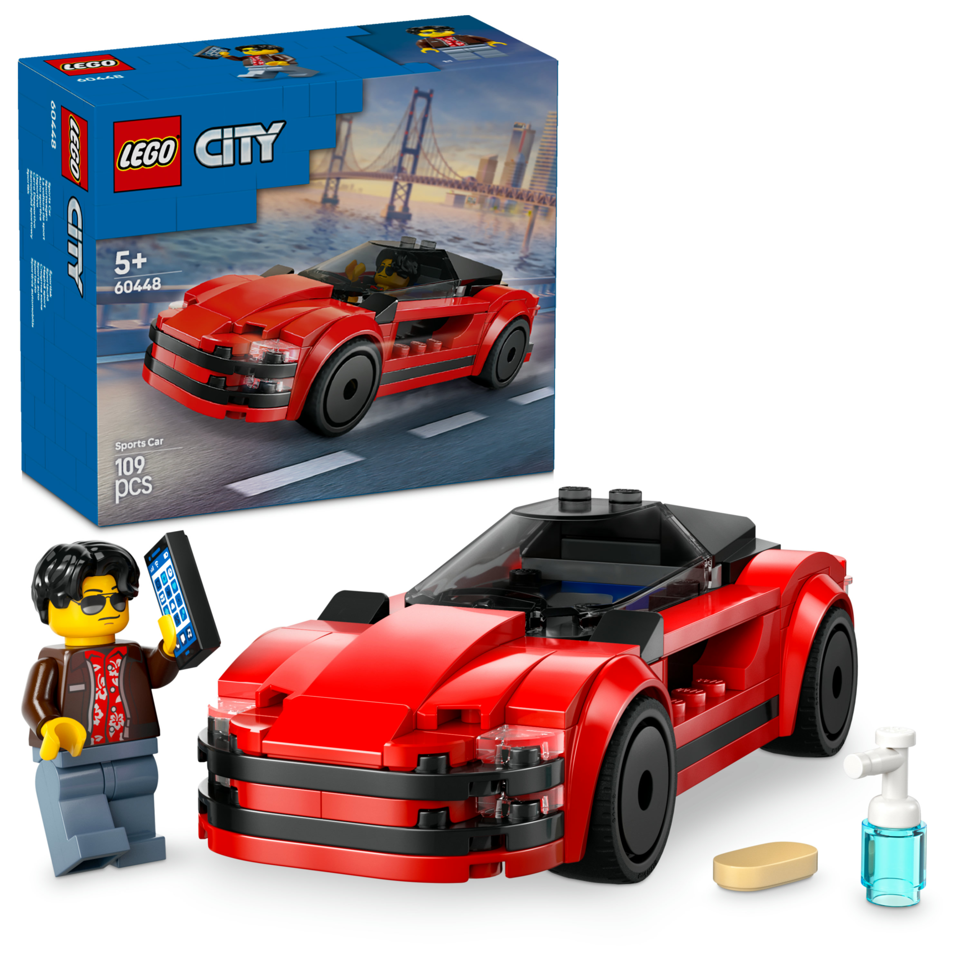 LEGO® City Kırmızı Spor Araba Süper Araba Oyuncak Araç Seti 60448
