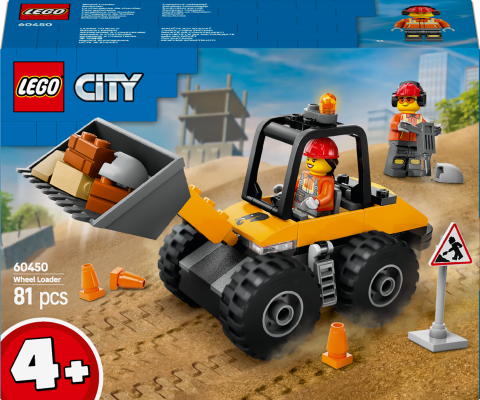 LEGO® Sarı Tekerlekli İnşaat Yükleyicisi İnşa Edilebilen Araç Seti 60450
