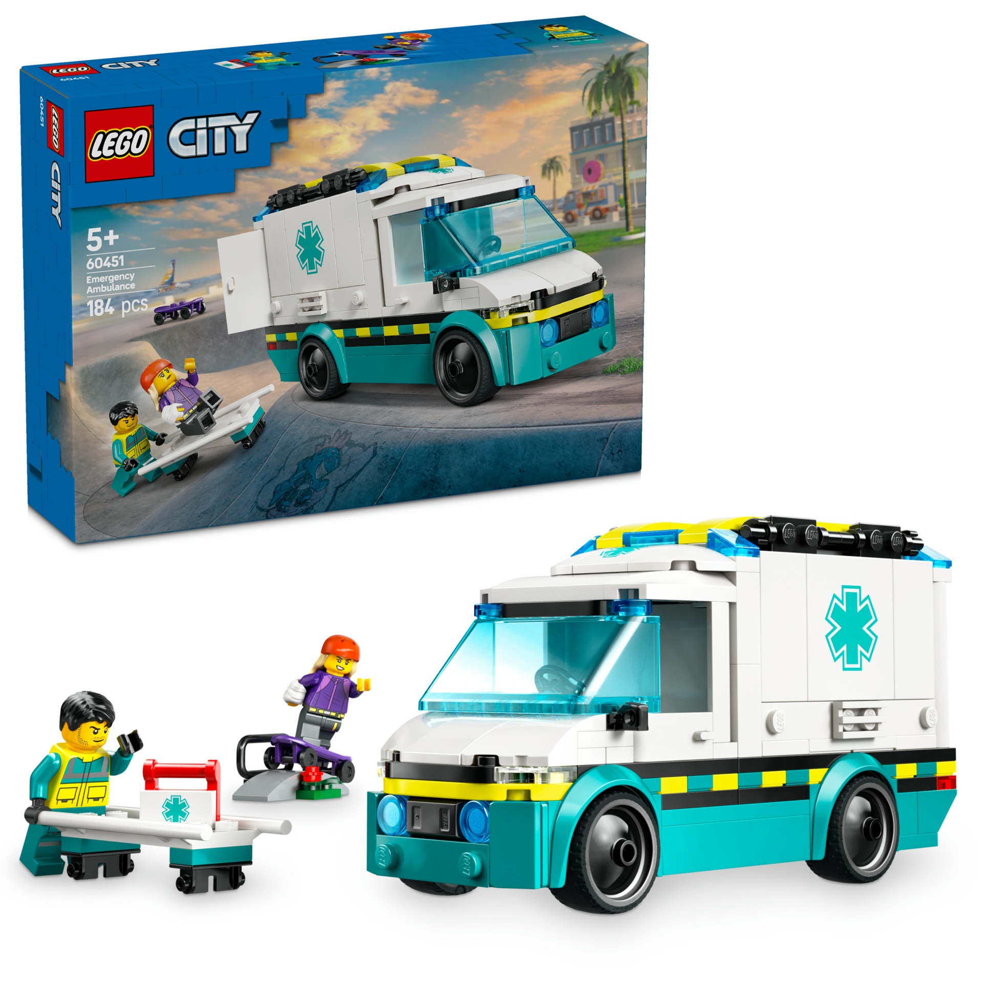 LEGO® City Acil Yardım Ambulansı Oyuncak Araç Yapım Seti 60451