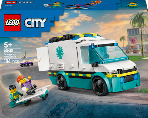 LEGO® City Acil Yardım Ambulansı Oyuncak Araç Yapım Seti 60451