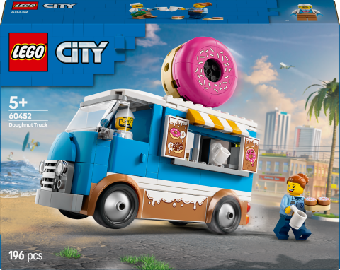 LEGO® City Donut Kamyonu 5 Yaş ve Üzeri Çocuklar için Seyyar Satıcı Oyuncağı 60452