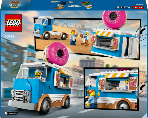 LEGO® City Donut Kamyonu 5 Yaş ve Üzeri Çocuklar için Seyyar Satıcı Oyuncağı 60452