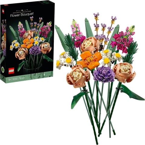 LEGO® Çiçek Buketi 10280 Yapım Seti; Yetişkinlere Yönelik Benzersiz bir Hediye Buketi ve Yaratıcı Proje (756 Parça)