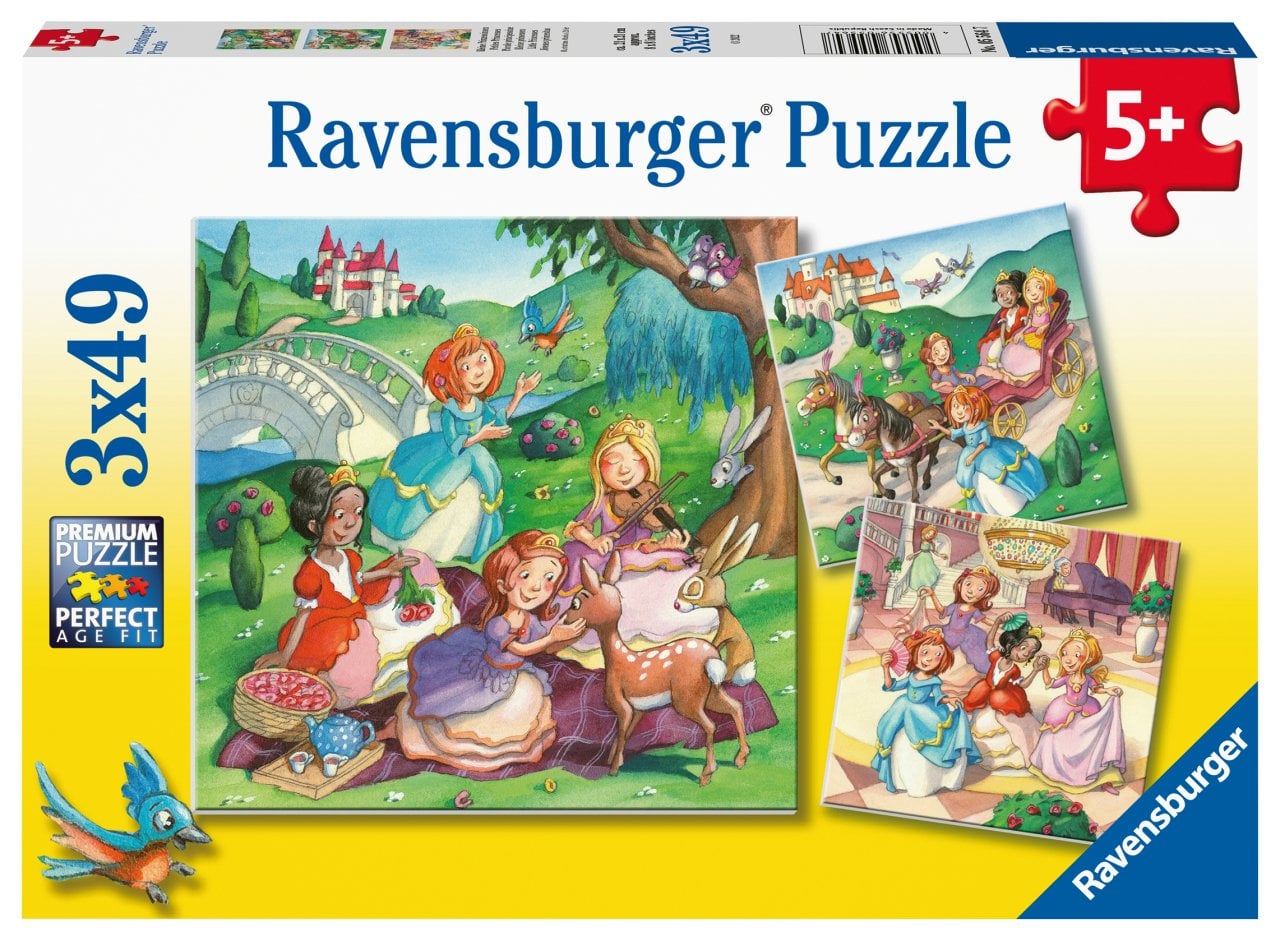 Ravensburger 3x49 Parçalı Puzzle Küçük Prensesler