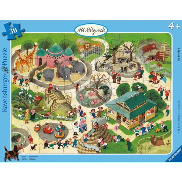 Ravensburger 30 Parçalı Büyük Çerçeveli Puzzle Hayvanat Bahçesi, Ali Mitgutsch