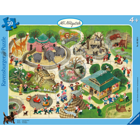 Ravensburger 30 Parçalı Büyük Çerçeveli Puzzle Hayvanat Bahçesi, Ali Mitgutsch
