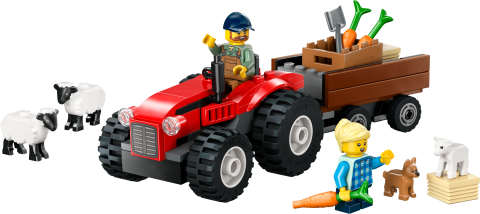 LEGO® City Römorklu Kırmızı Çiftlik Traktörü ve Koyun Çocuk Oyun Seti 60461