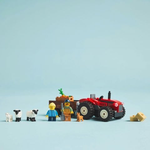 LEGO® City Römorklu Kırmızı Çiftlik Traktörü ve Koyun Çocuk Oyun Seti 60461