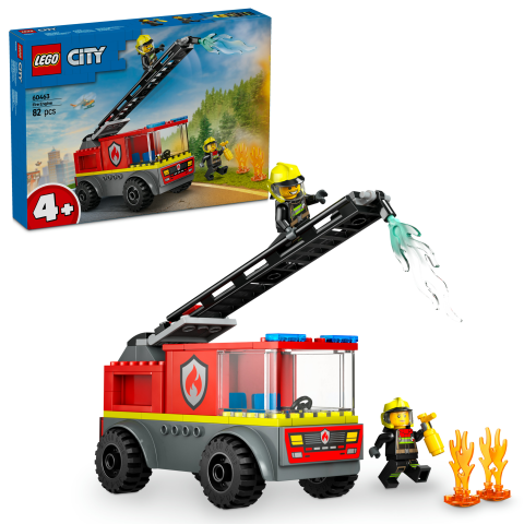 LEGO® City Merdivenli İtfaiye Kamyonu Çocuklar için Araç Hediyesi 60463