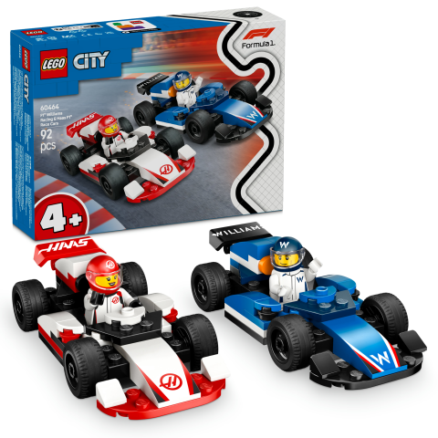LEGO® City F1® Williams Racing ve Haas F1® Yarış Arabaları Araç Oyuncak Seti 60464