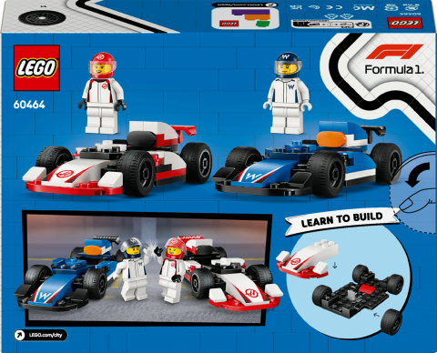 LEGO® City F1® Williams Racing ve Haas F1® Yarış Arabaları Araç Oyuncak Seti 60464
