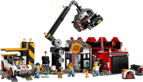LEGO® City Hurdalık ve Arabalar, 7 Yaş ve Üzeri İçin Hurdalık İşçisi Oyuncağı 60472