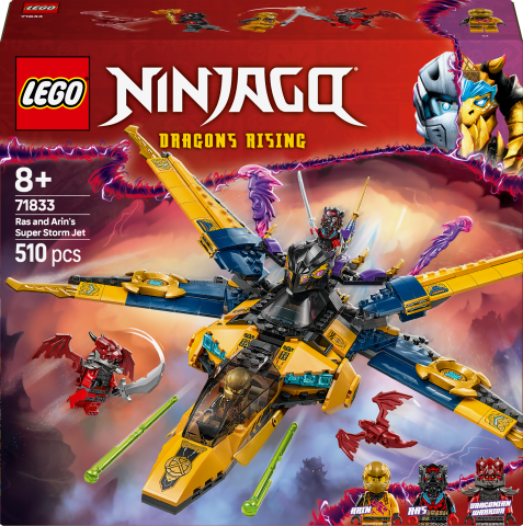 LEGO® NINJAGO® Ras ve Arin'in Süper Fırtına Jeti Oyuncağı 71833