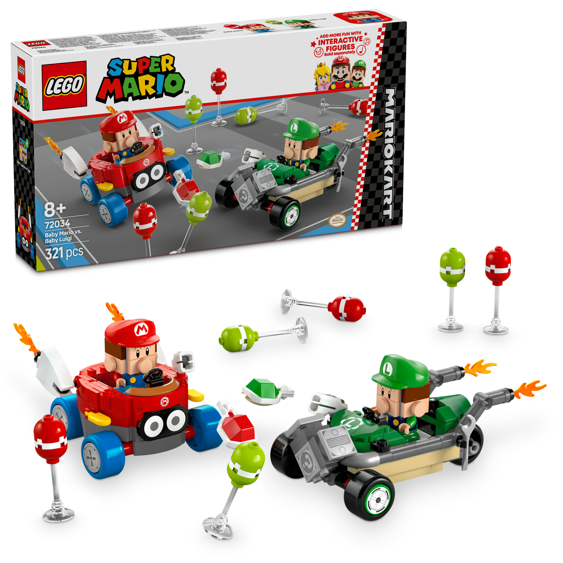 LEGO® Super Mario™: Mario Kart™ – Baby Mario ile Baby Luigi Oyuncağı 72034