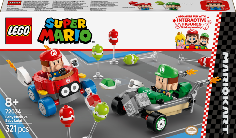 LEGO® Super Mario™: Mario Kart™ – Baby Mario ile Baby Luigi Oyuncağı 72034