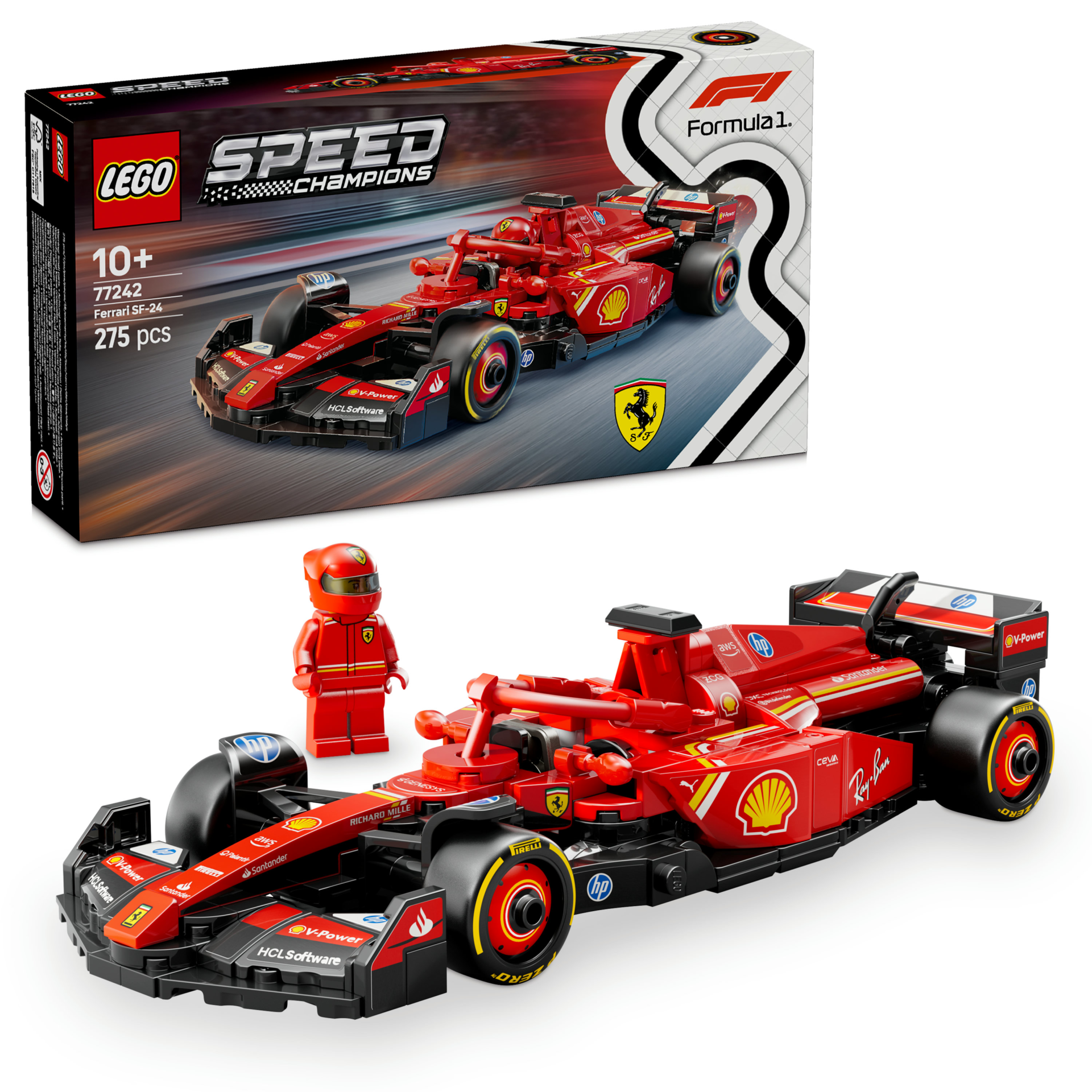 LEGO® Speed Champions Ferrari SF-24 F1® Yarış Arabası Sürücü Seti 77242