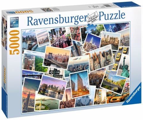 5000 Parça Puzzle New York Kartpostalları
