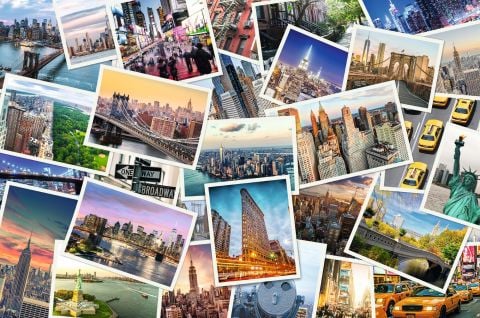 5000 Parça Puzzle New York Kartpostalları