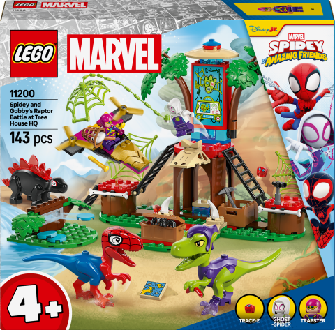 LEGO® Marvel Spidey ve İnanılmaz Arkadaşları Ağaç Ev Karargahında Spidey ve Gobby'nin Raptor Savaşı 11200