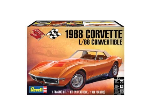 ’68 Corvette L/88 Convertible İkisi Bir Arada Model Kit