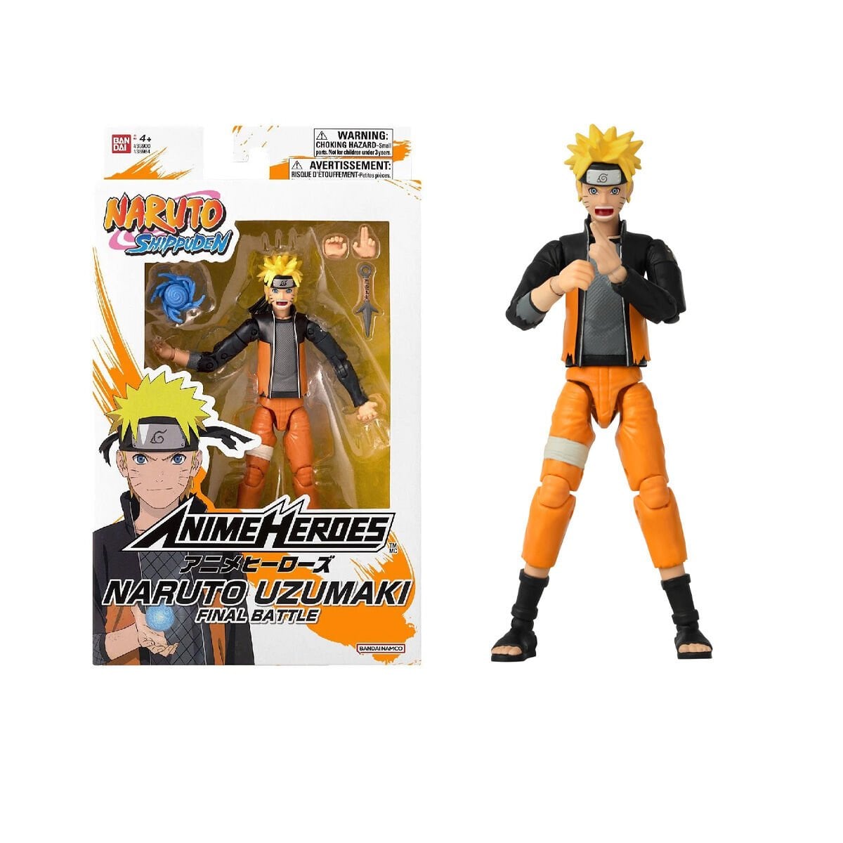 Bandai 16 cm Anime Heroes Naruto Figürleri - Naruto Uzumaki Son Savaş