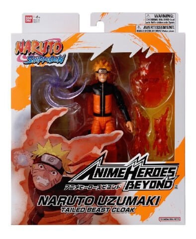 Bandai 16 cm Anime Heroes Naruto Uzumaki Figür ve Aksesuar Seti