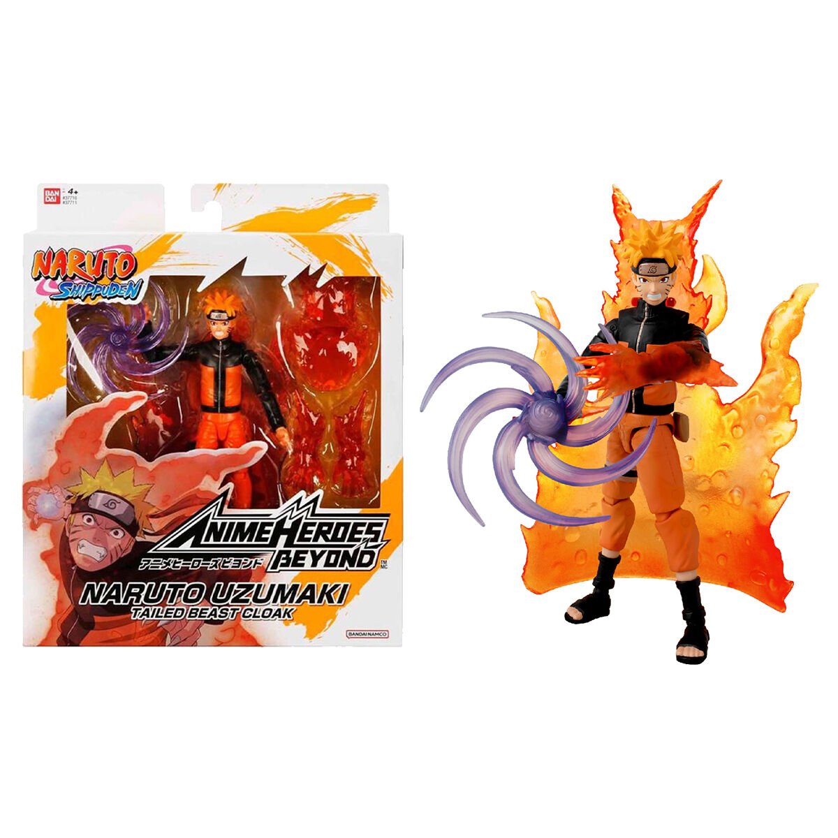NARUTO！ Bandai 16 cm Anime Heroes Naruto Uzumaki Figür ve Aksesuar Seti