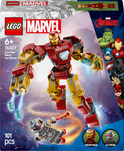 LEGO® Marvel Iron Man Robotu, Ultron’a Karşı İnşa Edilebilen Süper Kahraman Figürü 76307