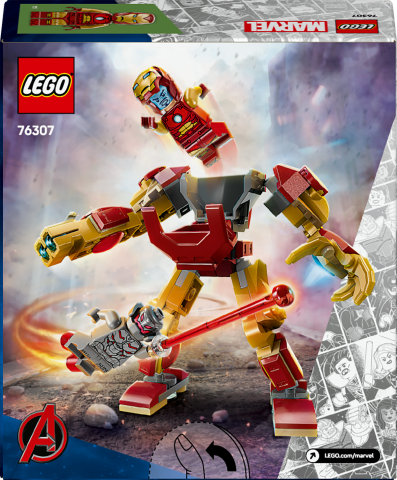 LEGO® Marvel Iron Man Robotu, Ultron’a Karşı İnşa Edilebilen Süper Kahraman Figürü 76307