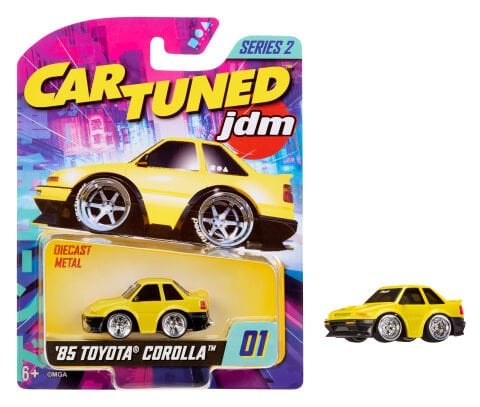 CarTuned JDM Seri 2 1985 Toyota Corolla AE86 - Sarı Coupe Araba