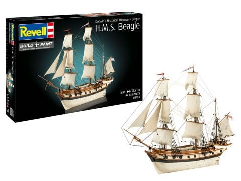 H.M.S. Beagle Darwin's Historical Discovery Barque Model Kit