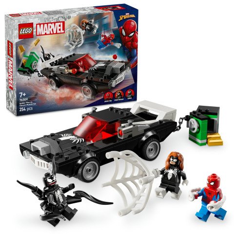 LEGO® Marvel Örümcek Adam, Venom Arabasına Karşı İnşa Edilebilen Oyuncak Araç Seti 76309