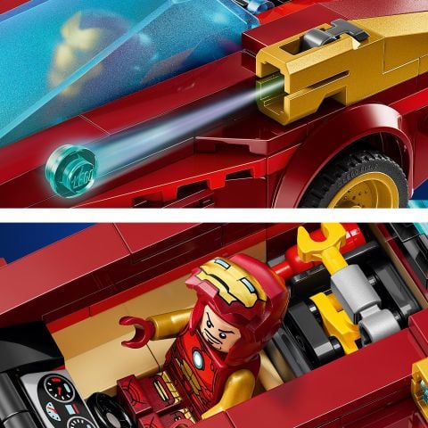 LEGO® Marvel Iron Man Arabası ile Black Panther, Red Hulk’a Karşı İnşa Edilebilen Oyun Seti 76310