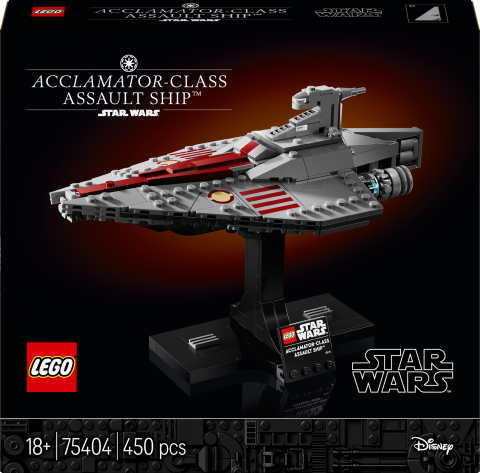 LEGO® Star Wars™ Acclamator Sınıfı Hücum Gemisi, İnşa Edilebilen Starship Modeli 75404