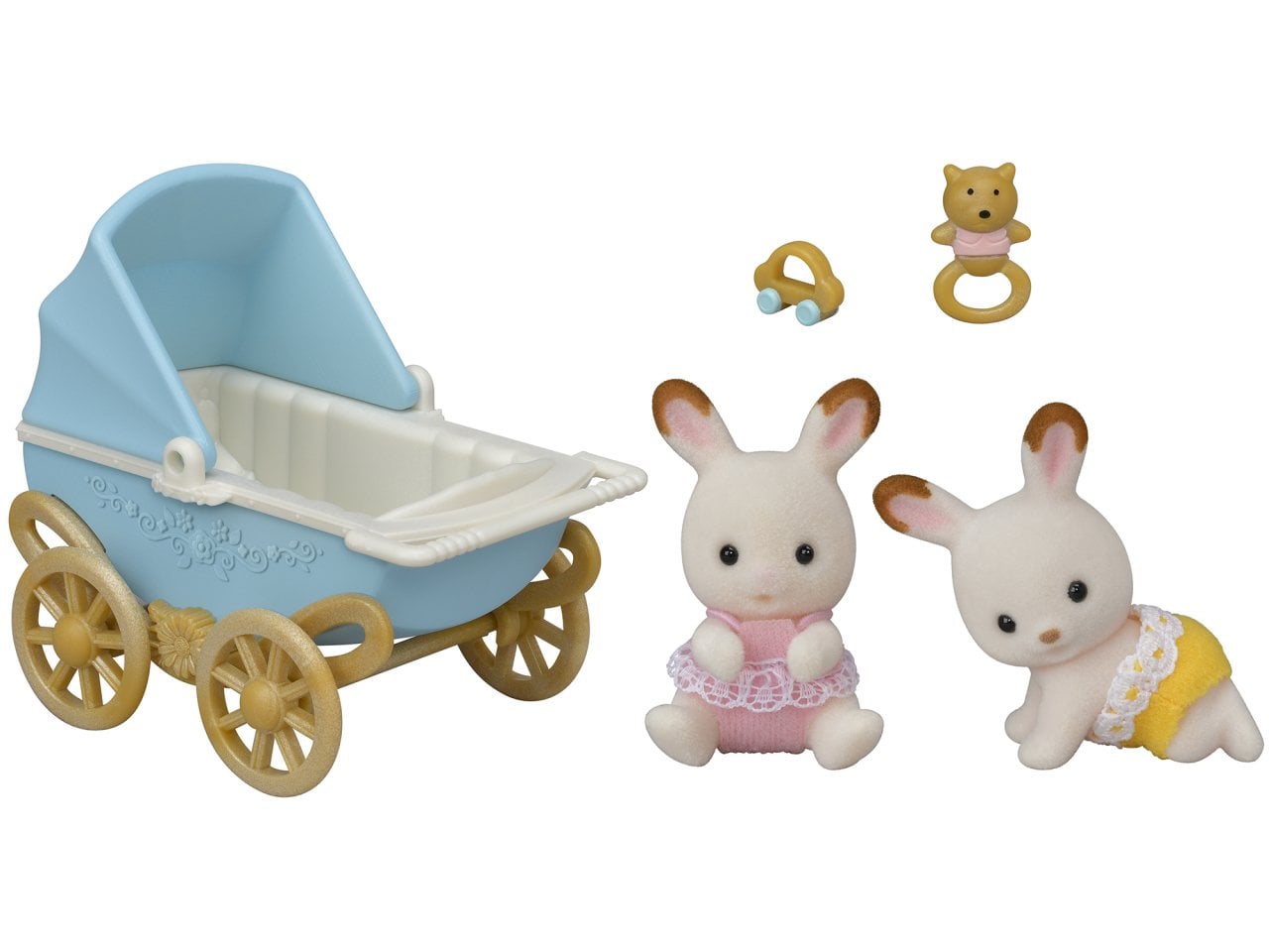 Sylvanian Families Çikolata Kulaklı İkiz Tavşan Bebek